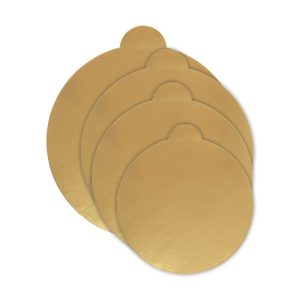 Round shape gold color cake board