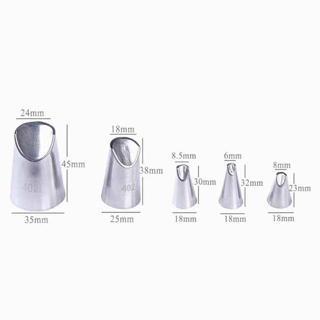 New 5Pcs/Set Stainless Steel Chrysanthemum Nozzles Set