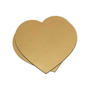 Heart Shape Golden Cake Board