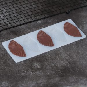 Fan Shape Chocolate Topper Mold